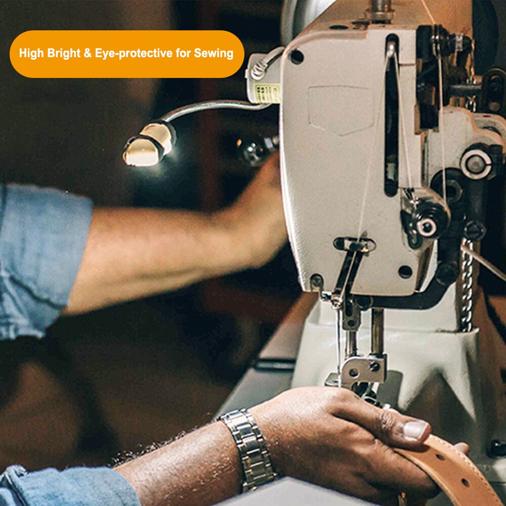 Industrial Lighting 6W 30LEDs Sewing Machine Light Magnetic Mounting Base Gooseneck Lamp for All Sewing Machine Lighting