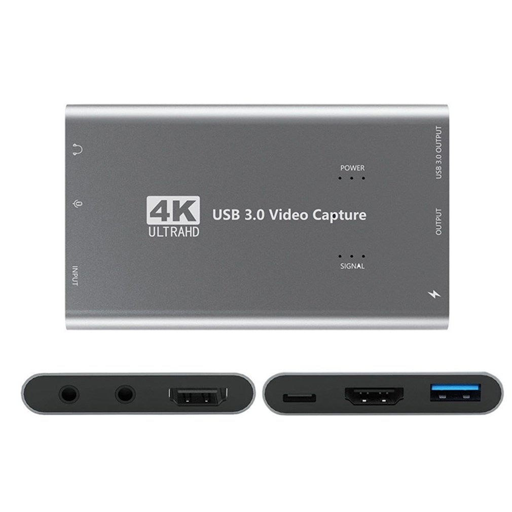 4k 60 fps hdmi til usb 3.0 video capture -kort 1080p live til  ps4 til xbox pc switch usb 3.0 hdmi loop out: Default Title
