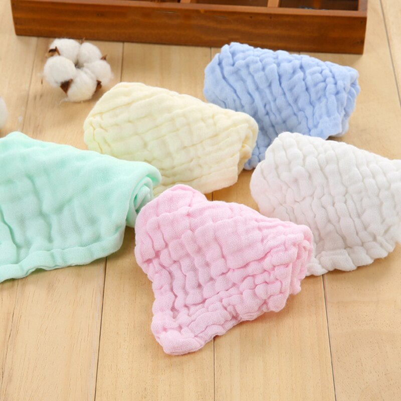 Small Towel 25*25cm Soft Cotton Hand Towel for Adults and Children Handkerchief Quick-Dry Bathroom Solid Color Face Towel