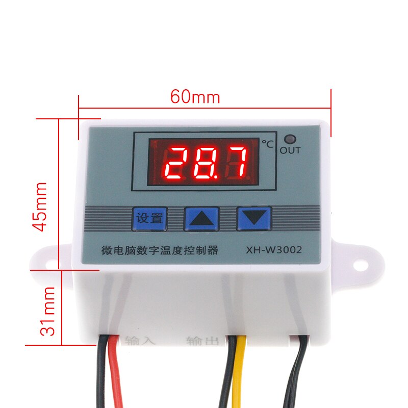 DC 12V 24V 220V W3001 W3002 portato digitale di Temperatura del Termostato di Controllo del microcomputer Interruttore Termometro Termoregolatore Sensore