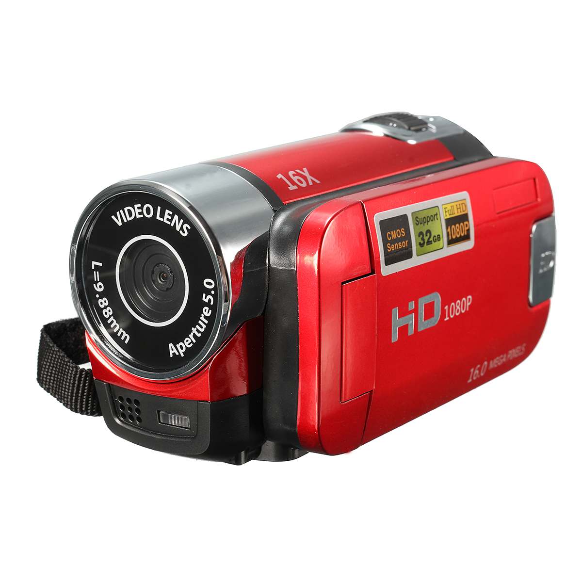 HD 1080P Digitale Video Camcorder 16 Millionen Pixel DV 16X Video Kamera 16MP 2,7 ''LCD Bildschirm Toccare Schermo 16X Zoomen Kamera: verrotten