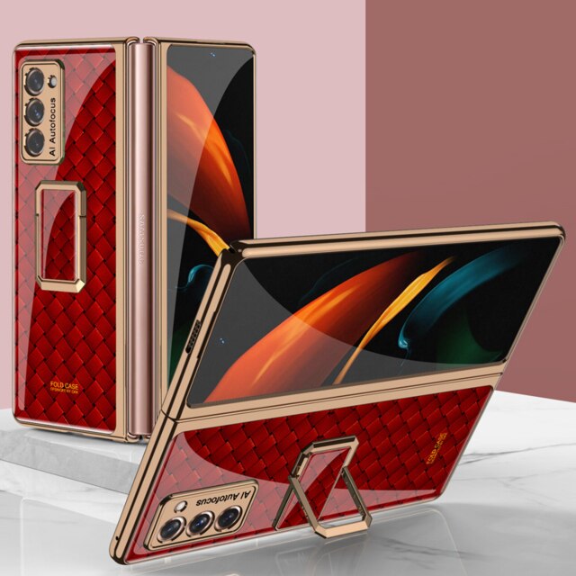 Szklany futerał na palec do Samsung Galaxy Z Fold 2 5G pokrowiec na ramkę uchwyt na twardą osłonę ochronną do Galaxy Z Fold2 5G: 4