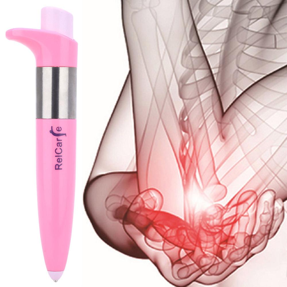 Elektronisk puls analgesi pen smertelindring iskias led bærbar håndholdt punkt massage pen: Lyserød