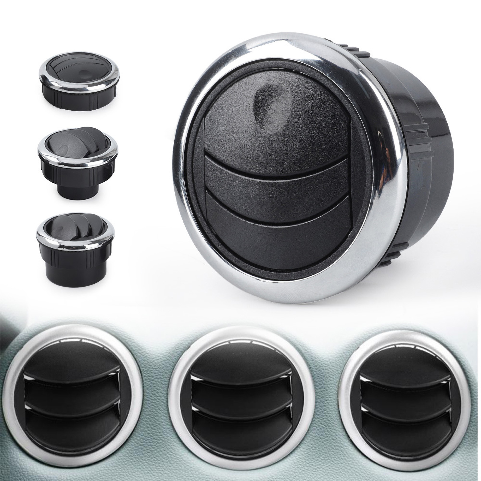80MM Universele Knop Type Rotatie Luchtuitlaat Vent Auto Vent Dashboard Airconditioning Vent Deflector voor Camper Caravan Truck