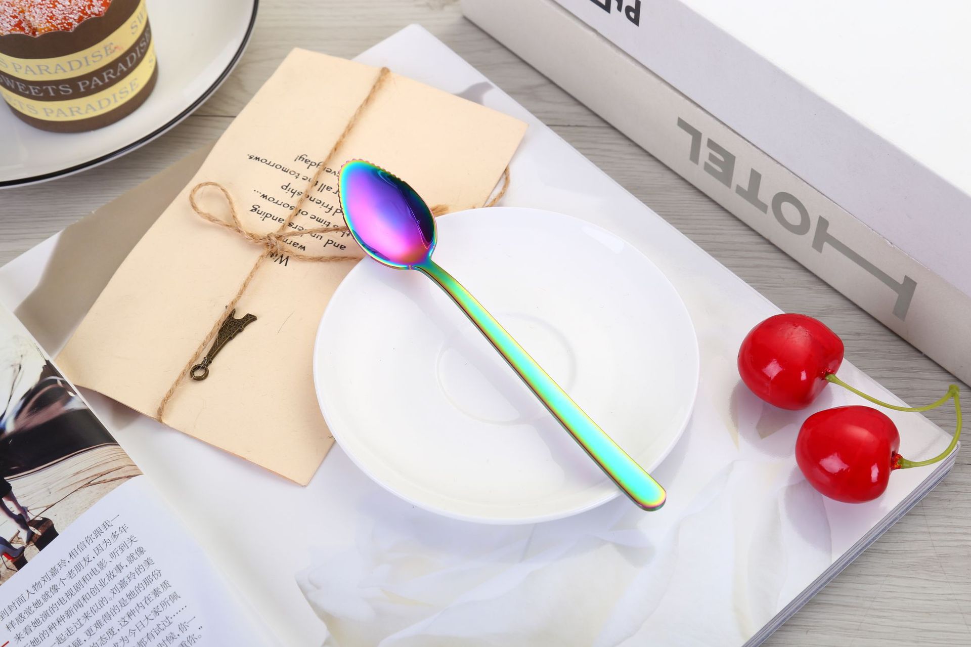 Stainless steel fruit puree spoon baby food supplement scraping mud spoon kids spoon mini spoon: Dazzling