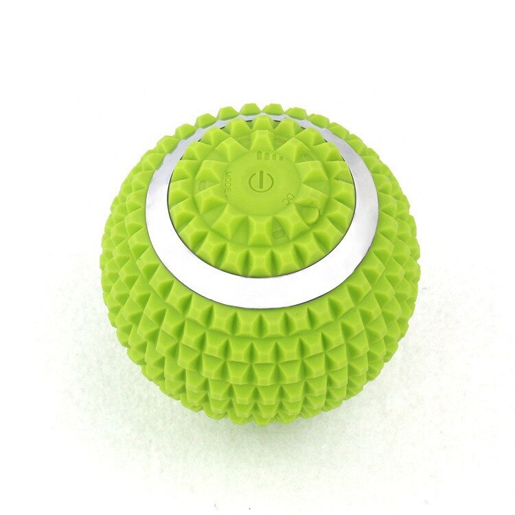 Arrivals Usb Vibratiing Electric Massage Ball Fitness Ball 4-level Peanut Training Fascia Foot Muscle Massager Roller: Green