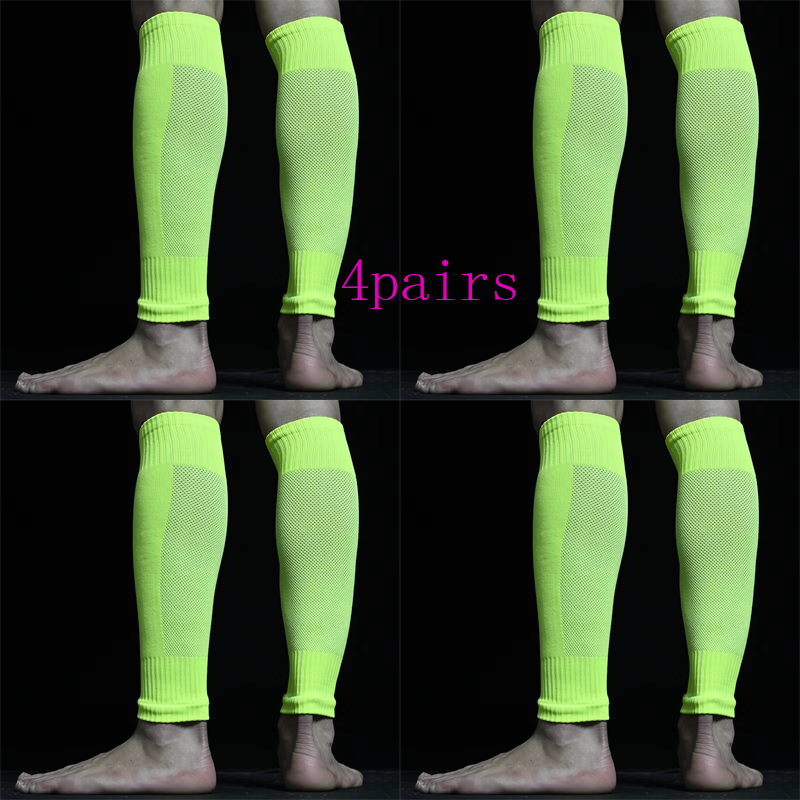 Chaussettes de Football respirantes sans pieds, protège-tibia professionnels, jambières fixes, paquet de pieds pour protéger le mollet, 2023: Gris clair