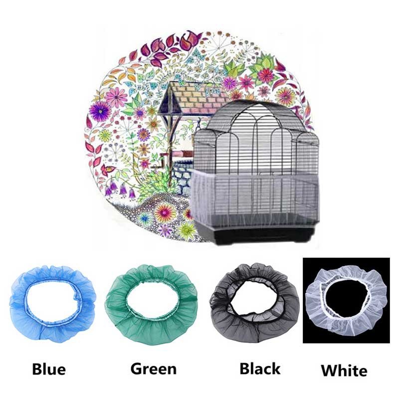 Bird Net Cloth Fabric Bird Cage Net For Bird Cage Seed Protection Cover Unique Nylon Ventilation Hood Feeding Box