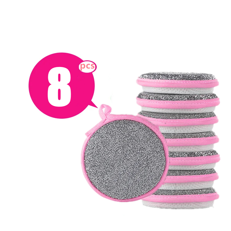 10-1PC Double Side Dishwashing Sponge Household Cleaning Tools Dish Brush Cleaning Supplies Pot and Dish Cleaning Sponges: Yellow