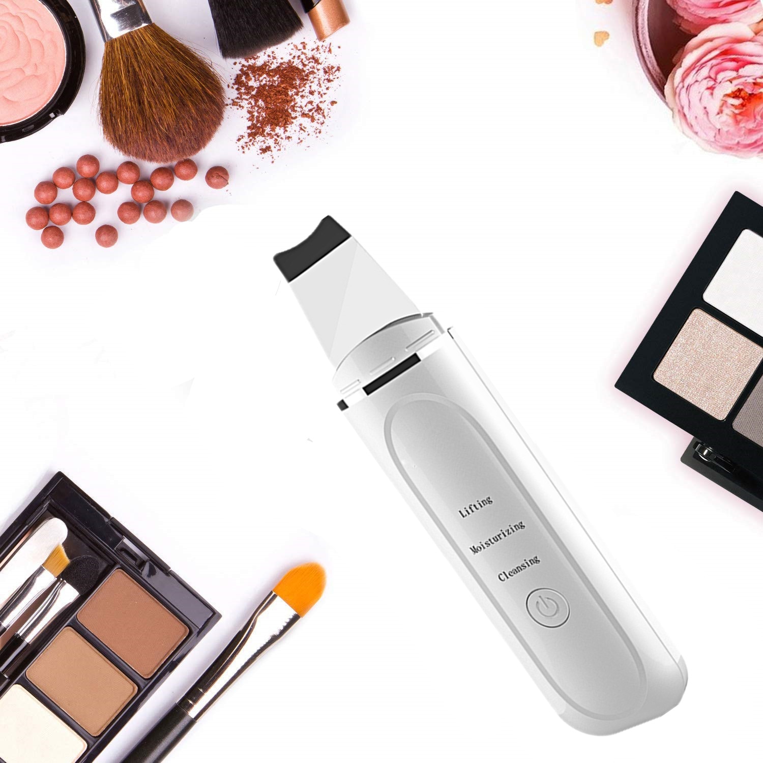 Skin Scrubber Facial Skin Scrubber Electric SPA Gentle Blackhead Remover Ultrasonic Facial Cleaner Spatula Face Lifting Massager