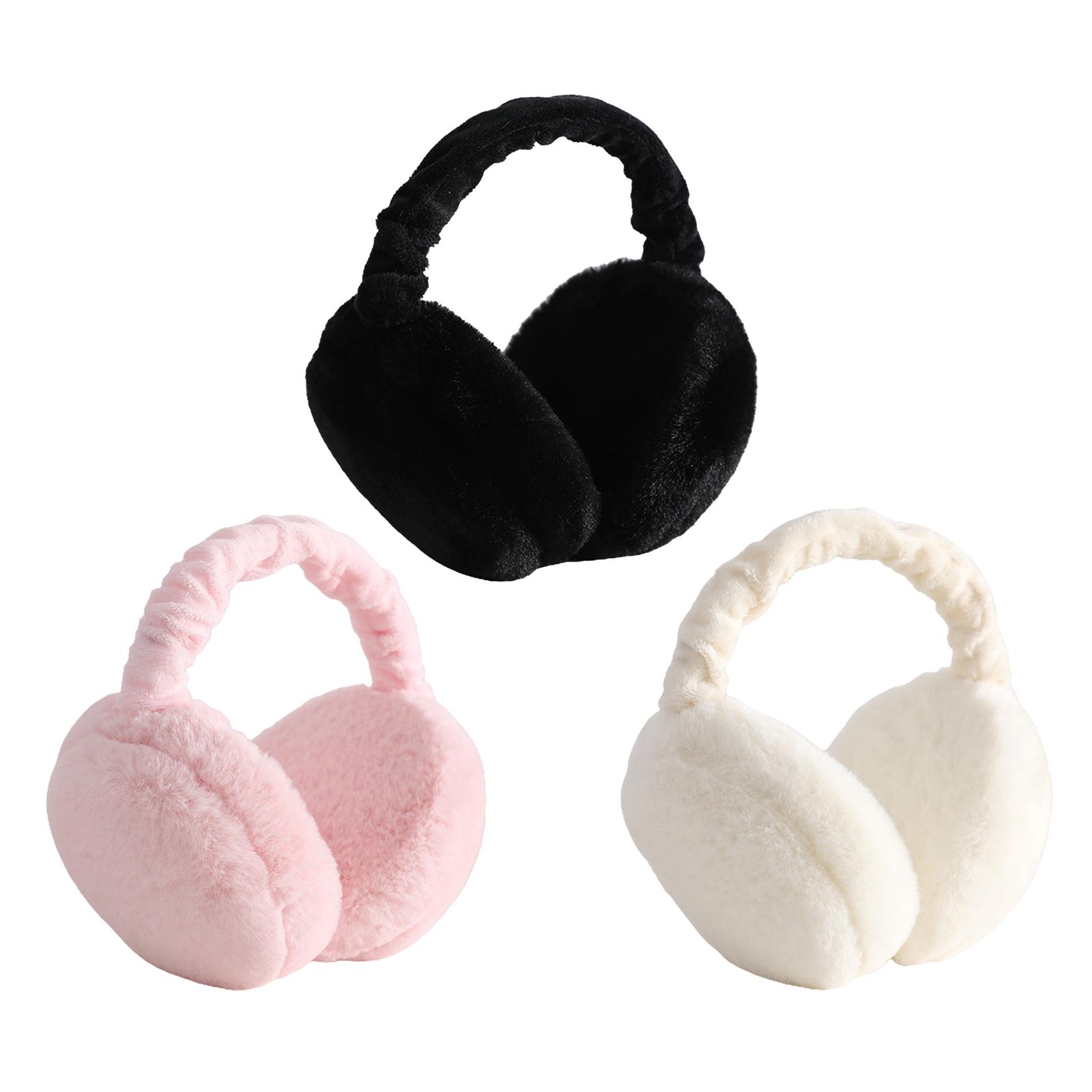 Winter Warm Earmuffs Cute Plush Fur Headphones Unisex Ear Warmer Solid Color Girls Headband Ear Muff Ear Cover