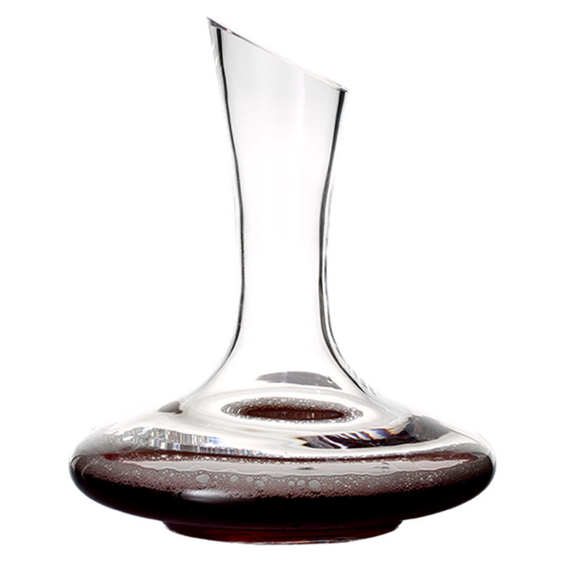 1000ML Superior Flat Base Red Wine Decanter Handmade Crystal Wine Pourer Premium Water Carafe Thickened Wall