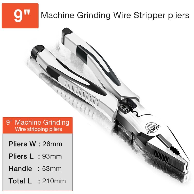 Multifunctional Cutting Pliers, Industrial-grade Bolt Vise, Electrician Clamping Winding Cutting Household Maintenance Tool: 9 INCH  E