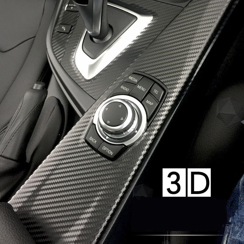 With Scraper Car Sticker Speaker surfaces Matte Black Carbon Fiber Vinyl Foil Film 50x200cm 3D