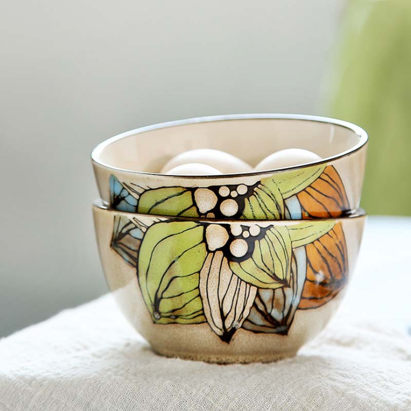 Japanse Keramische Kom Keramische Servies Keuken Soep Noodle Rijstkom 4.5 Inch Grote Ramen Kom Set Handgeschilderde Keramische kom