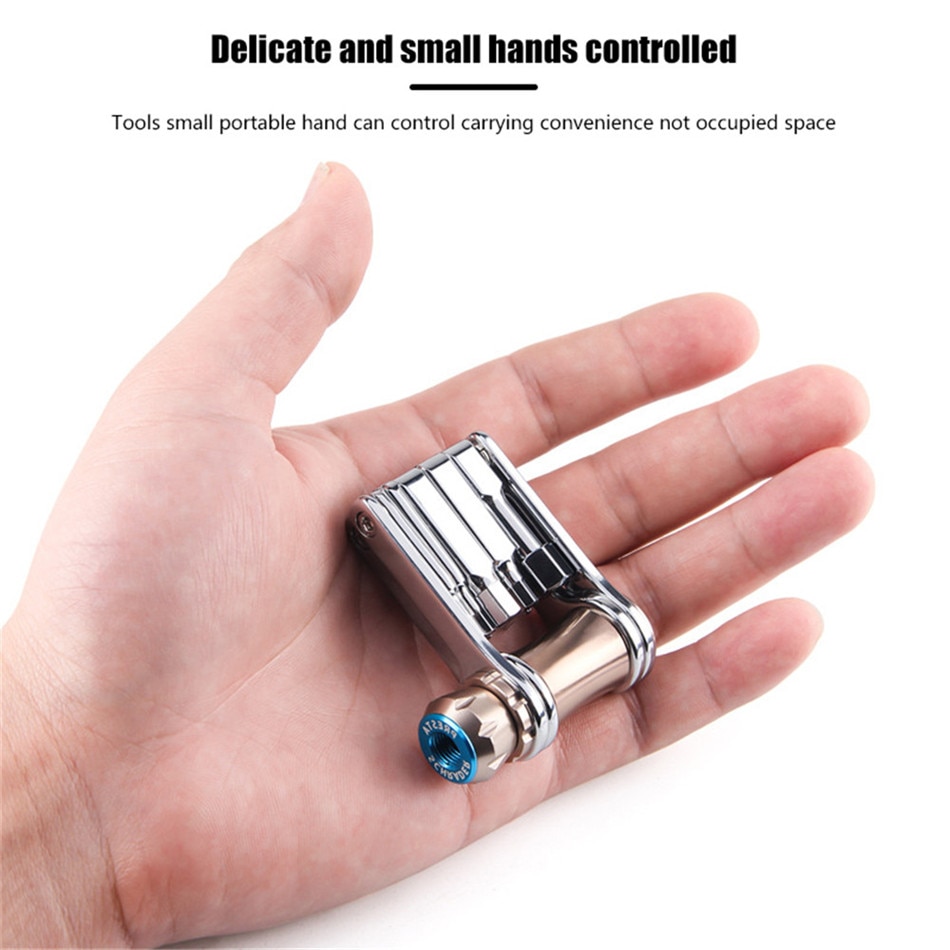 TimelyTrust 11 in 1 Bike Multi-Tool - Chain Tool/Torx/Hex/Screwdriver Bicycle Multitool Cycling Mechanic Repair Tools with CO2