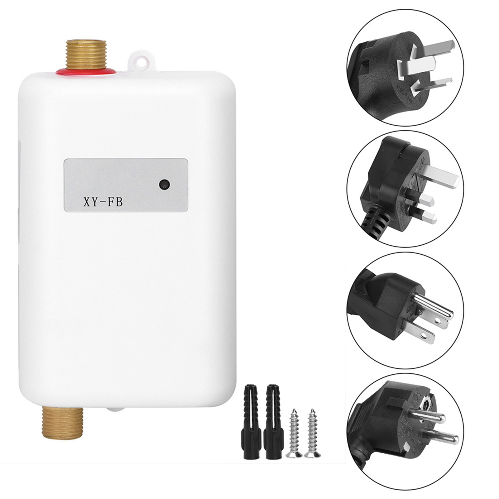 3800W Electric Water Heater Instantaneous Tankless Instant Water Heater Kitchen Bathroom Shower Flow Water Boiler 110V/220V: White / AU Plug