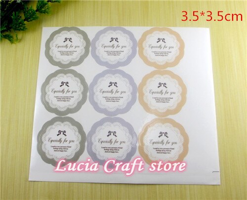 ! lucia crafts multi option seal sticker papieren label taartverpakking verpakkingslabel  i0429: 2 vellen 18 stuks