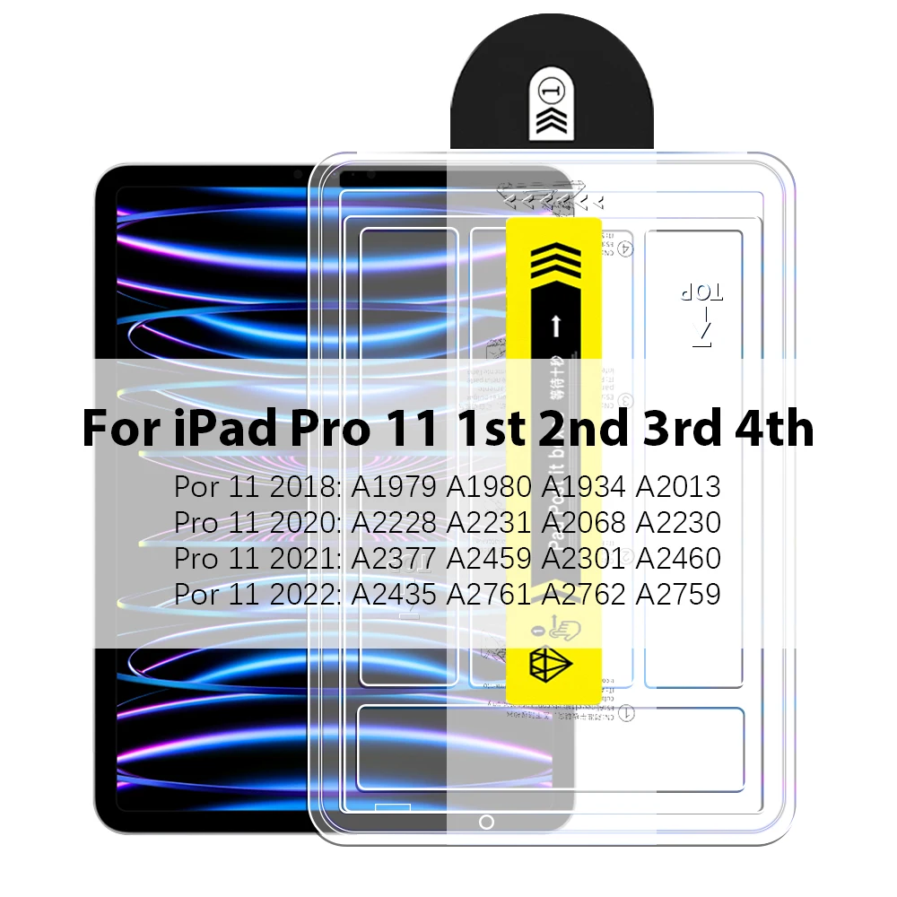 Gehard glas voor Ipad Air 5 4 3 2 1 Pro 13 11 M4 M2 2024 12.9 Screenprotector voor Ipad 10 9 10e 9e Gen 10.9 Mini 6 8e 10.2: Army Green