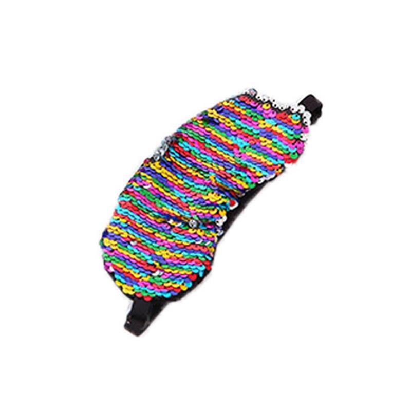 Paillettes masque de couchage réglable paillettes sirène réversible magique Sequin masque pour les yeux masque de fête faveurs de fête pour la fête à la maison: Multicolor