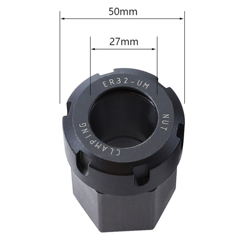 ER-32 Hexagonal Square Shank Collet Chuck Bracket for Motor Shaft Extension Rod of CNC Lathe Engraving Machine