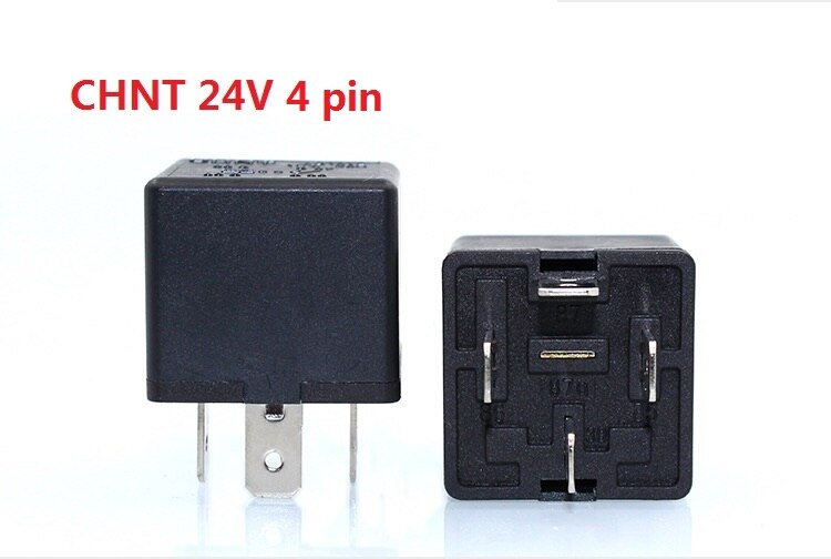 12/24V Relay 4/5Pin 30A 40A Waterproof with Ceramic socket with Lastic socket Relay Car Motorcycle Horn Wire: Without socket / 4Pin 24V 40A