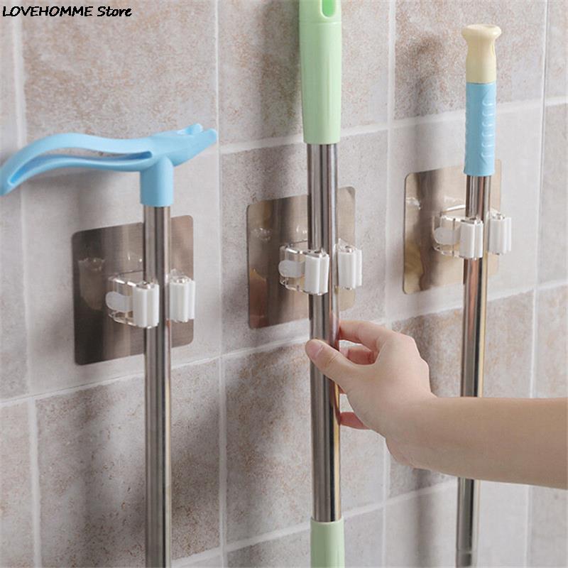 Autocollant mural magique pour cuisine et salle de bain, support pour balai et serpillière, 1 pièce