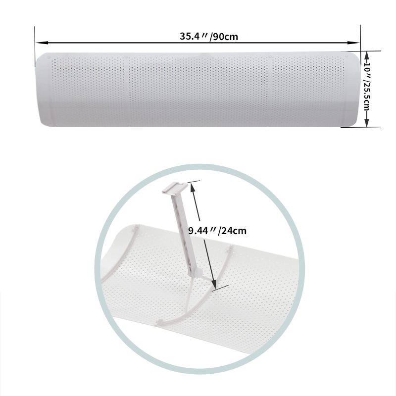 Air Conditioner Wind Deflector Baffle Wind Shield Adjustable Air Guide Cover For home office airco Deflector Cover Wind Baffle