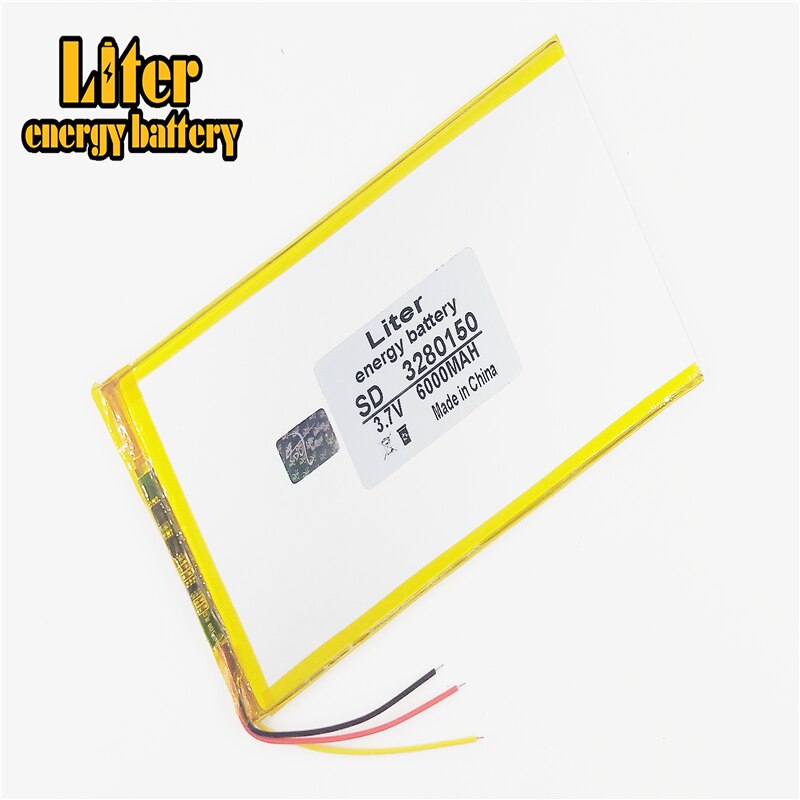 3 linia 3.7V 6000mAH 3280150 3580150 akumulator litowo-jonowy robić tabletu, GPS,mp3,mp4, telefon komórkowy, głośnik