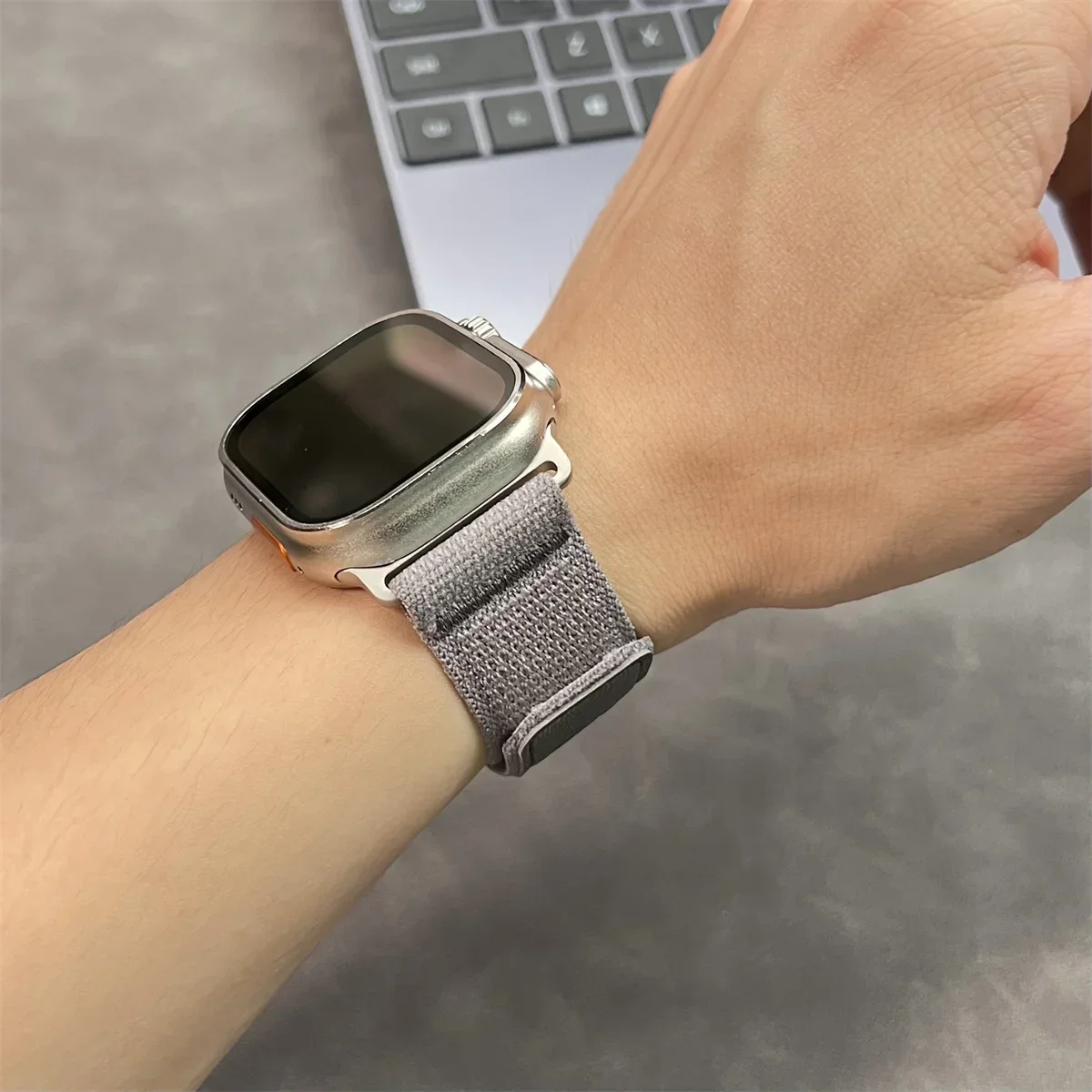 Nylon Leather Strap for Apple Watch Band Ultra 49 44 45mm 42mm 41 40 38 Sport Watchband for Iwatch Serise 10 9 8 7 6 5 Bracelet