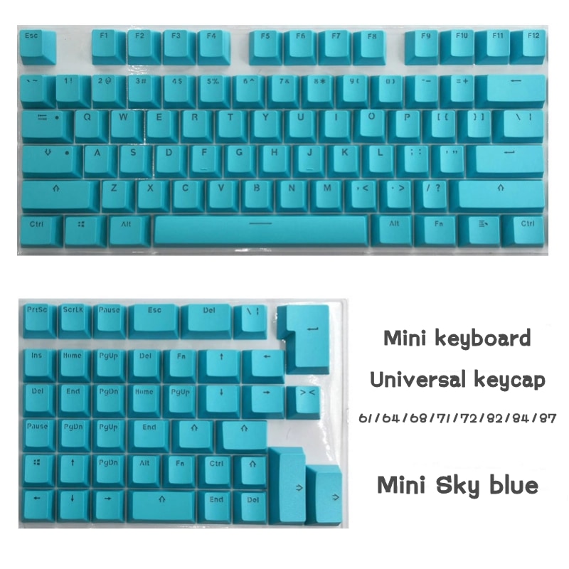 Eagiacme PBT Tastenkappen Für Mini Mechanische Tastatur Anzug Für 61/64/68/71/82/84 Layout Tastatur Mit Transparent RGB Buchstaben