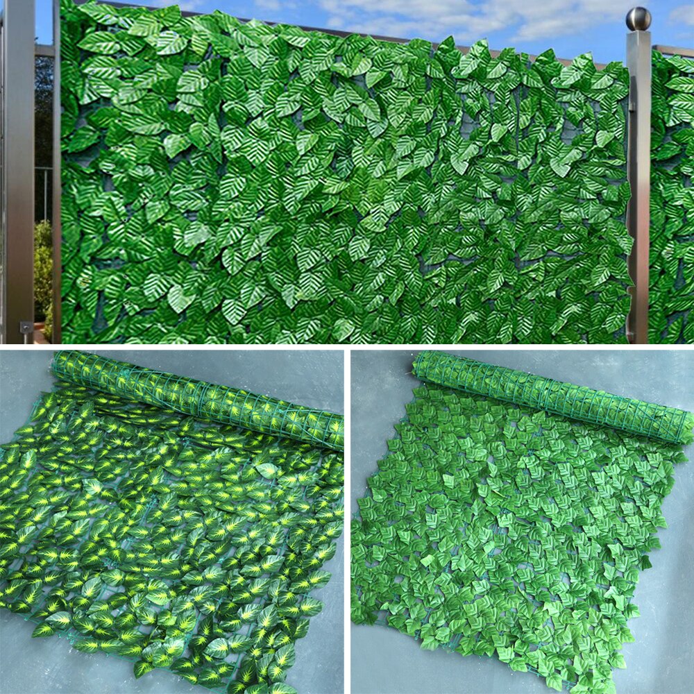 Garden Fence Artificial Fence Wall Landscaping Ivy Garden Fence Panel Artificial Leaf Garden Fence Screen Garden Trellis