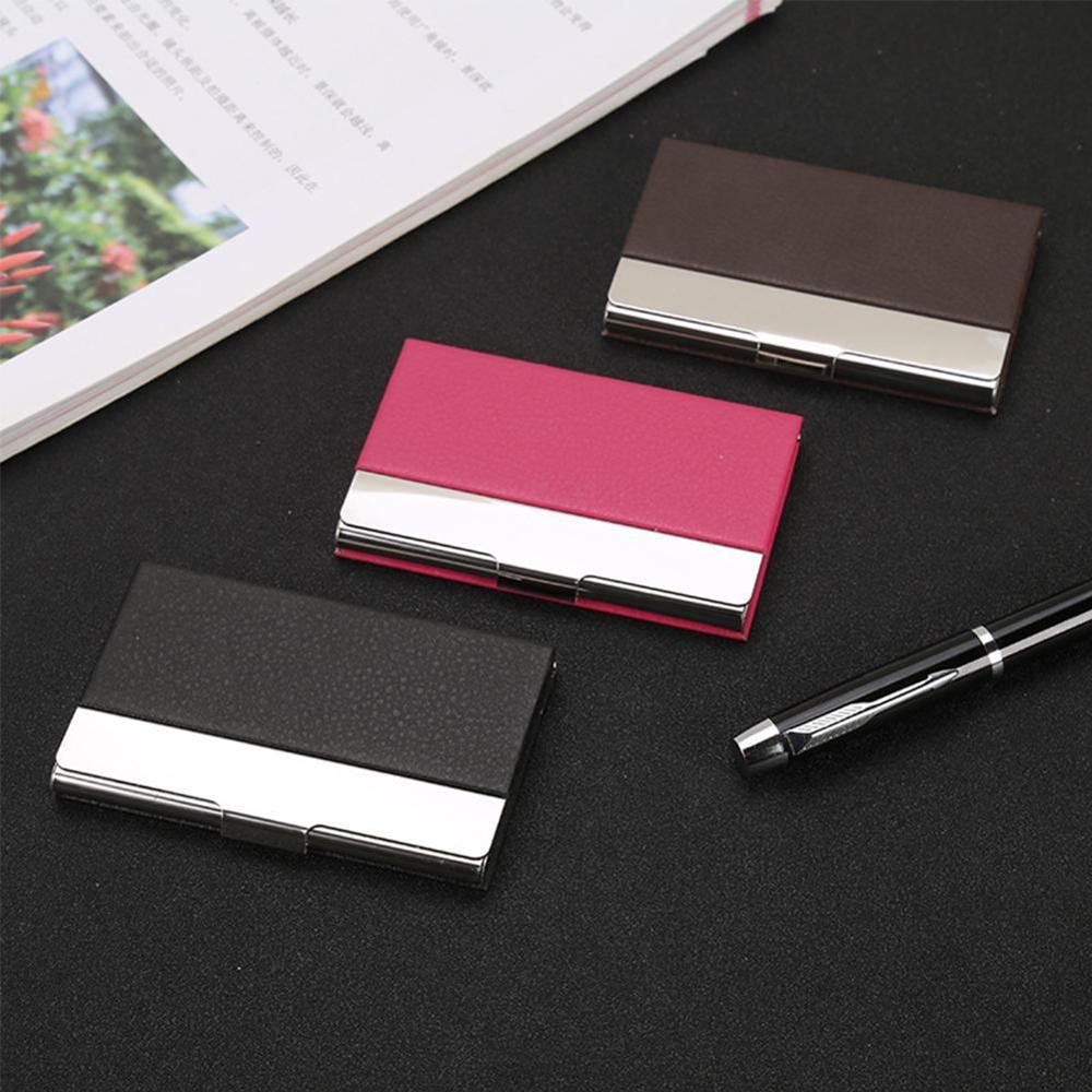 Large Capacity Business Card Case Metal Women Men Business Card Box Aluminum Card Holder Credit Metal Case Hol L2J2