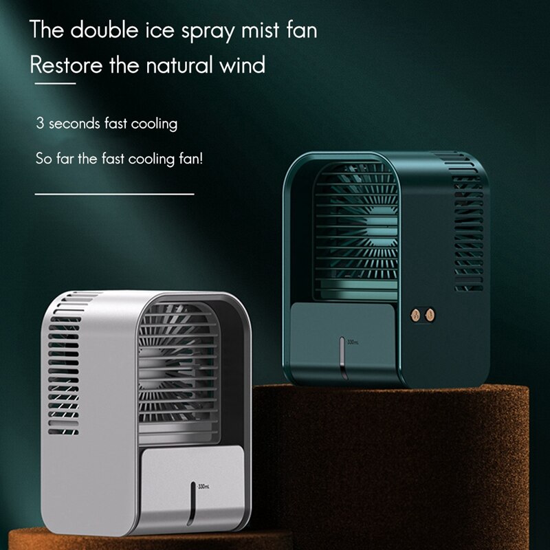 Mini Fan Water Cooling Humidification Spray Cooling Desktop Cooling USB Student Dormitory Air Cooler Fans