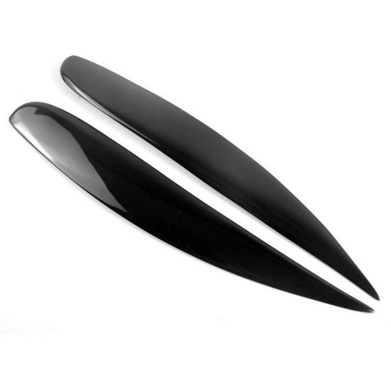 for Opel Corsa D VXR 2006 Glossy Black Car Sticker Front Headlights Eyebrow Eyelid Trim Cover Accessories