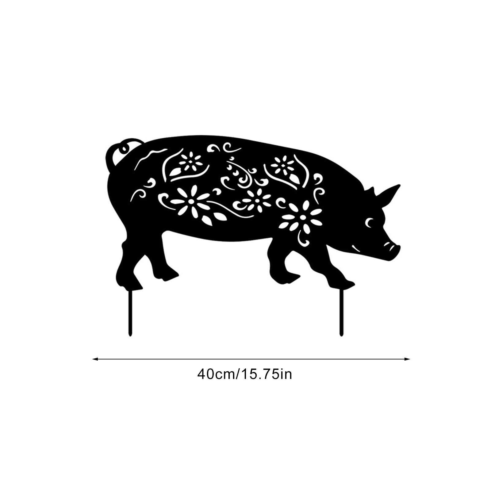 Pig Piglet Yard Art Stakes Animal Silhouette Garden Decoration Pig Piglet Yard Art Stakes Animal Silhouette Garden Decoration: 1