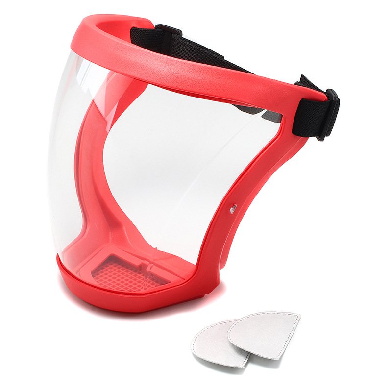Beschermmasker Transparant Gezichtsbeschermer Gezicht Gezichtsmasker Beschermend Buitenveiligheidsmasker Hoofdbedekking Bescherming Spatwaterdicht: Violet