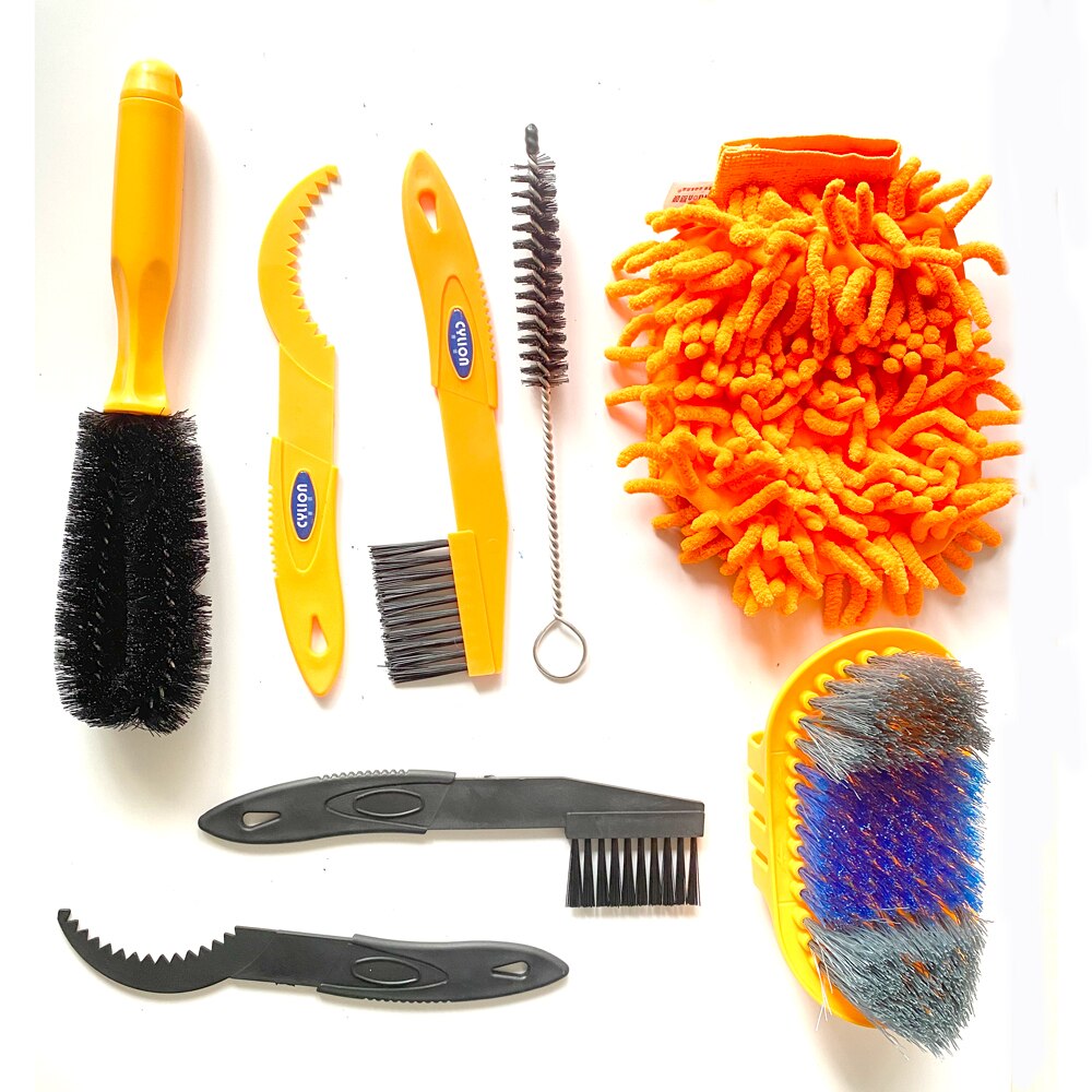 Bike Chain Cleaner Clean Machine Brushes Cycling Cleaning Kit Bicycle Brush Maintenance Tool for Mountain Road City BMX: 06