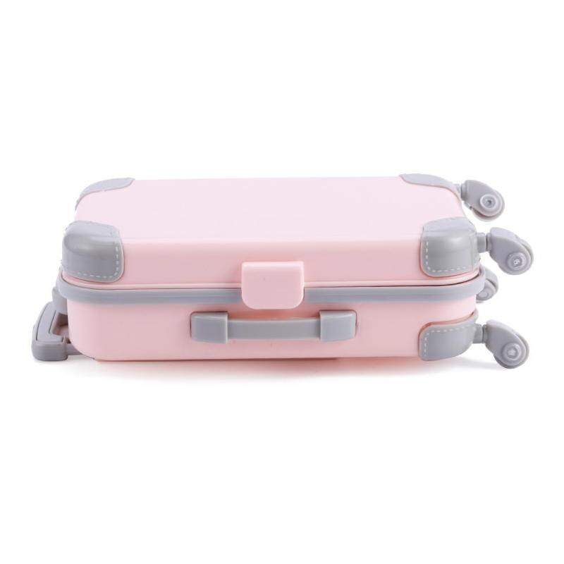 Play House Pink Plastic 3D Travel Train Suitcase Luggage Doll Toy for Children Improve Self-Care Ability for Happiness