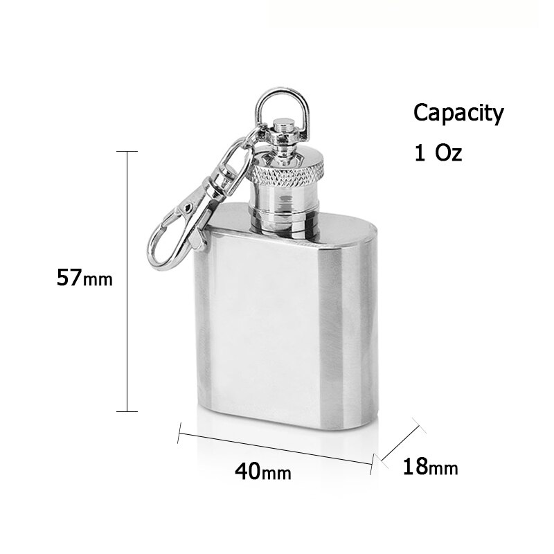 1 Oz Mini Stainless Steel Hip Flask Metal Flagon Portable Bottle Whiskey Alcohol Liquor Bottle Mini Bottles