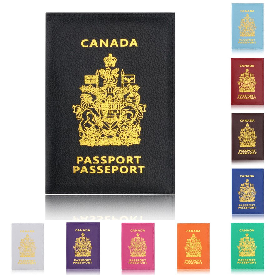 Copertina del passaporto Canada Titolare Del Passaporto della Protezione Del Raccoglitore ID Biglietto Da Visita di Carta di tarjetero hombre id porte carte monederos