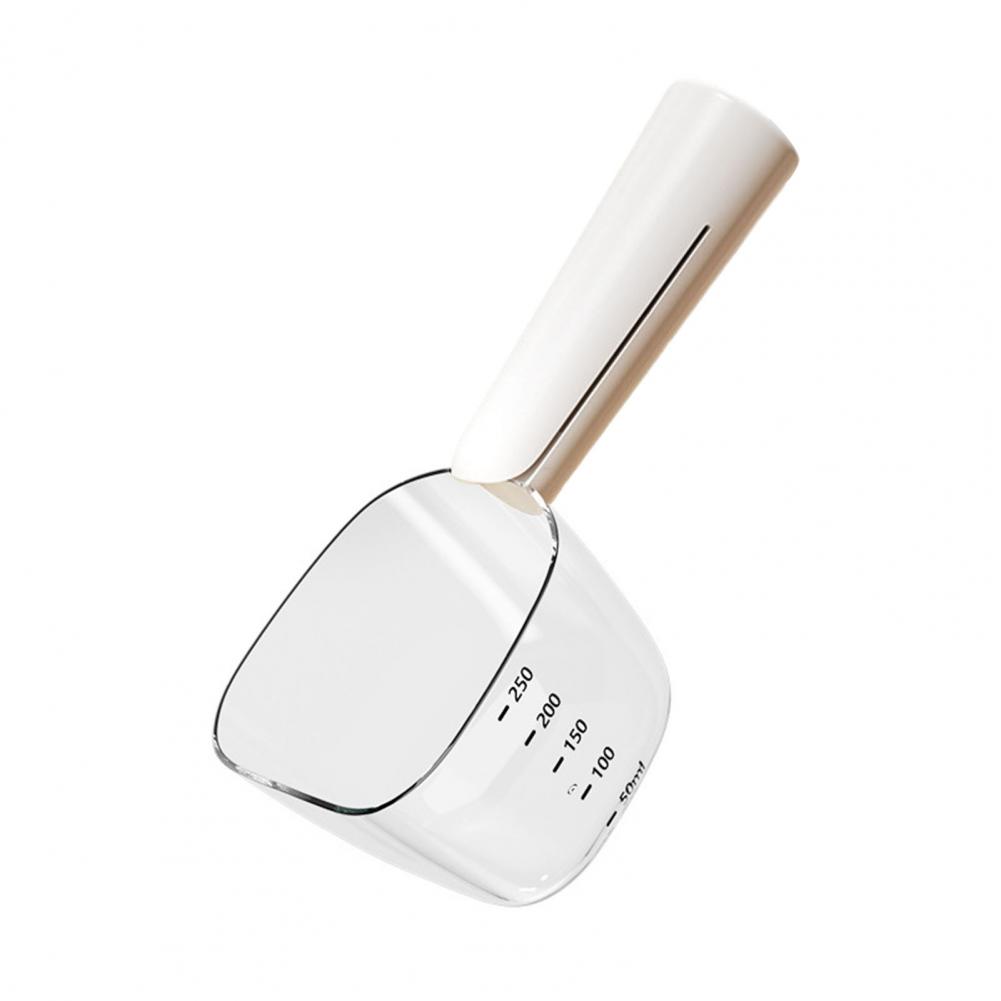 Pet Dog Cats Food Scoop with Measurement Dual-Function Food Scoop 1 Cup Capacity Pet Food Measuring Scoop for Pet Feeding: Red