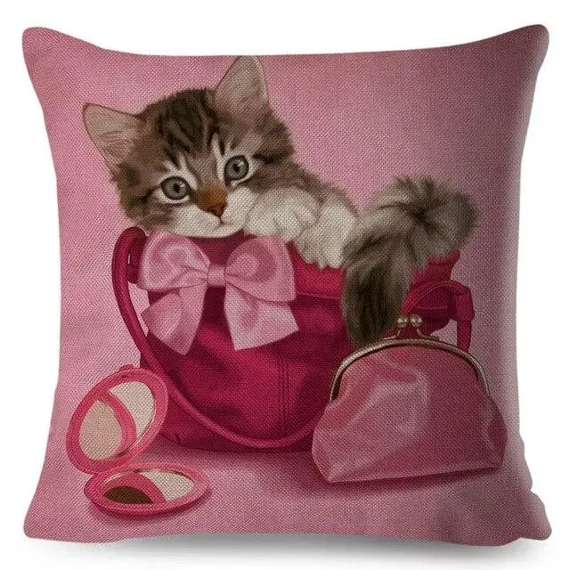 Farbe niedlichen Cartoon Haustier Hund Kissen bezug Kissen bezug Sofa Home Auto Dekoration Tier: Blau