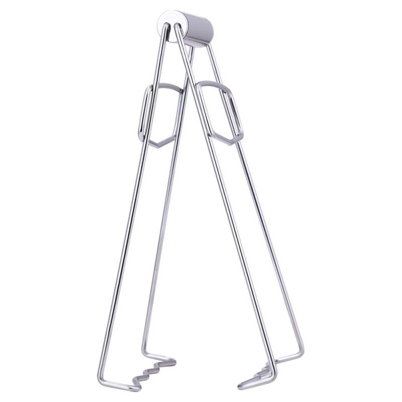 Pinza de aislamiento térmico plegable para Bol, soporte para olla, plancha de vapor, pinza para pinza, pinzas para cocina, rápida: Silver