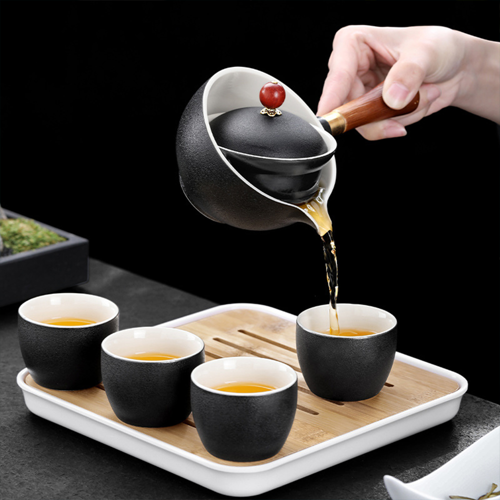 Bloemen Prachtige Steen Slijpen Vorm Thee Set Handgemaakte Thee Pot Cup Set Chinese Theeceremonie Gungfu Tea Cup Theewaar unieke