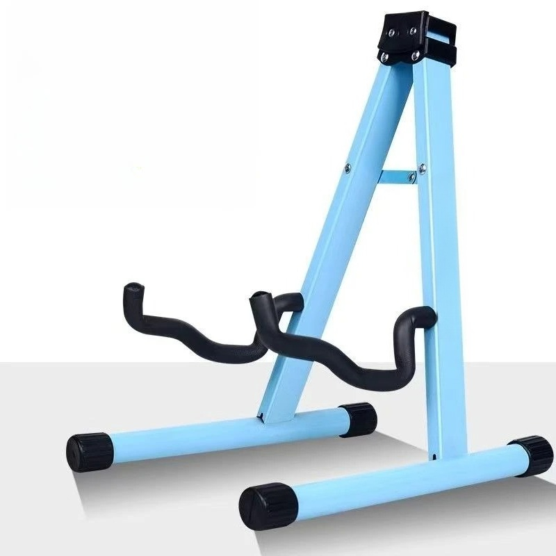 Support de guitare en métal durable à cadre en A – Support de sol autoportant pour guitares acoustiques et électriques: Bleu