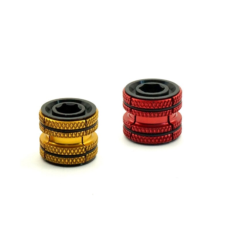 Aluminum Alloy Bike Bicycle Headset Expander Plug for 28.6mm 1 1/8 Inch Steerer Carbon Fork MTB Road Bike Headsets Plugs-Red