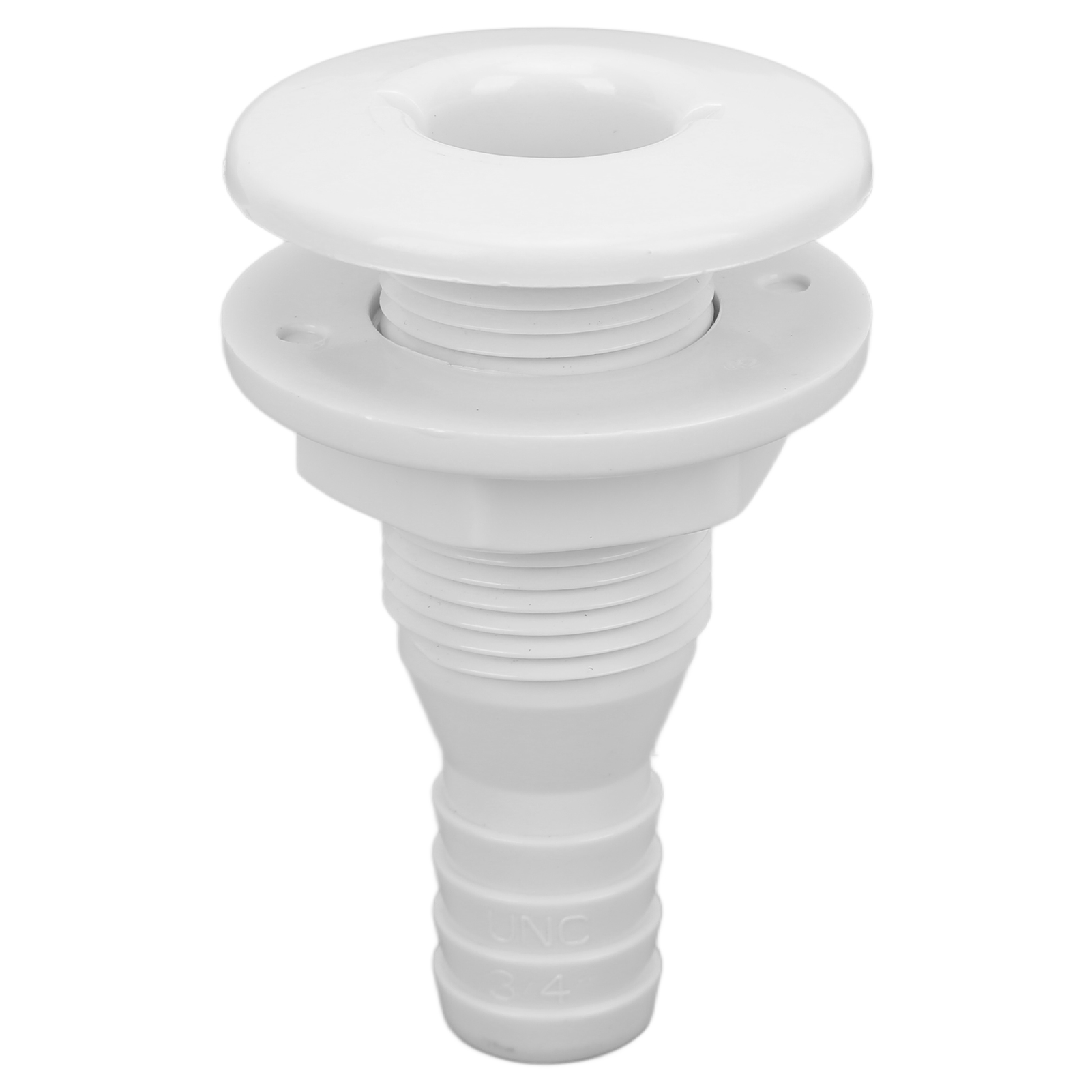 Boats Fitting Boat Through Hull Connector 3/4in ABS Plastic Hose Coupling Drain Outlet Accessory Drain Scupper Thru Hull Fitting: WHITE