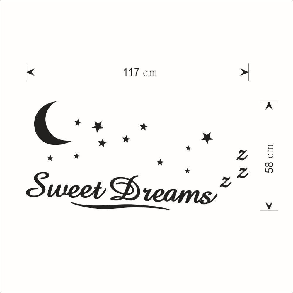 Søde drømme stjerner wallstickers boligdekoration baby børnehave soveværelse børn wallsticker kunst decal stickers tapet