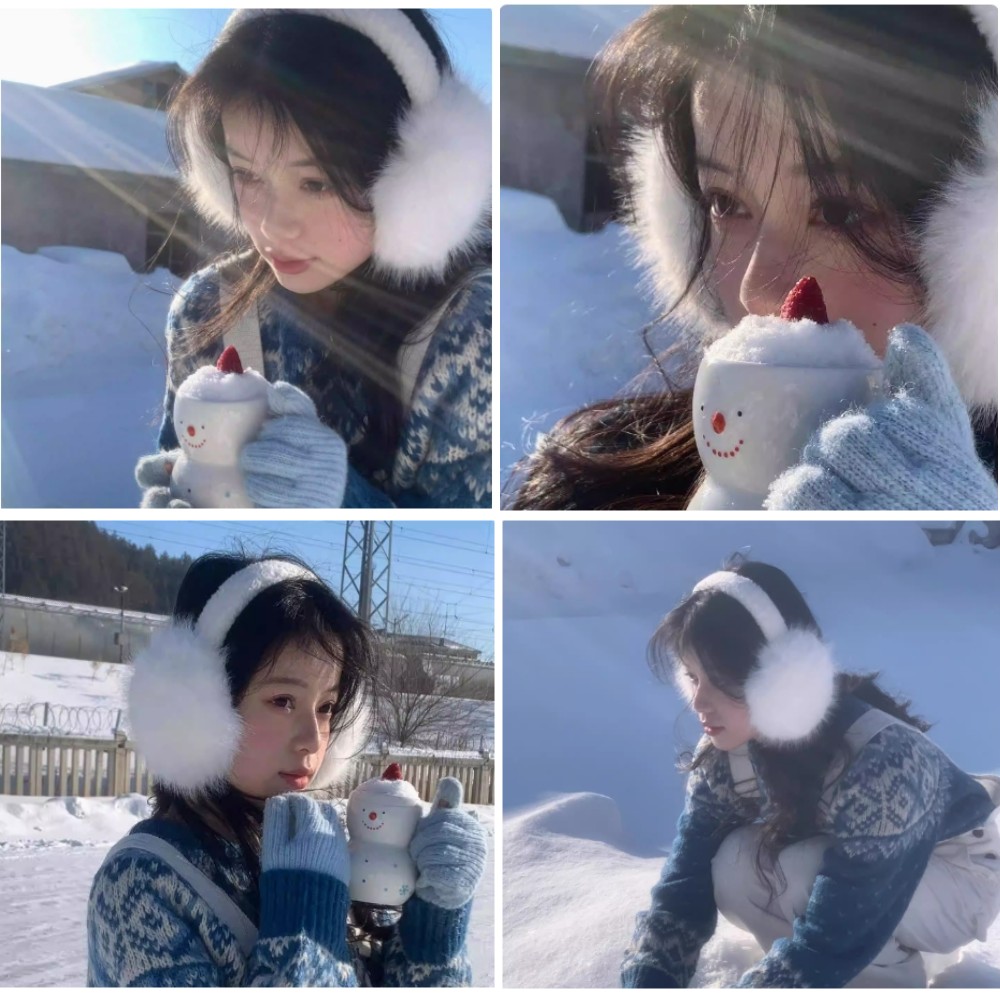 Orejeras de piel sintética suave a la , orejeras de invierno para mujeres y hombres, orejeras de Color sólido, protección contra el frío al aire libre, orejeras para las orejas